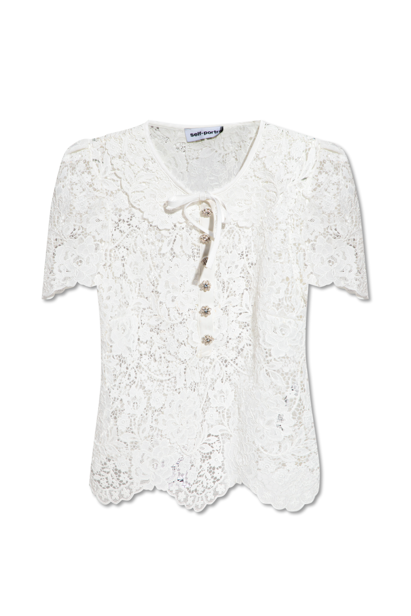 White Lace top Self Portrait - SchaferandweinerShops KR White Lace top Self Portrait - SchaferandweinerShops KR